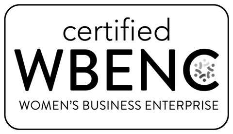 Seal that says Certified WBENC, Women's Business Enterprise